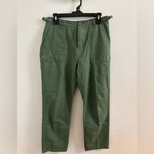 Ciaopanic refined clothing army green utility pants.